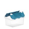 Cutie depozitare 10L cu capac incorporat, din plastic TRASPARENTA