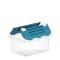 Cutie depozitare 10L cu capac incorporat, din plastic TRASPARENTA