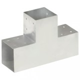 Conector de grinda, forma T, 101 x 101 mm, metal galvanizat GartenMobel Dekor, vidaXL