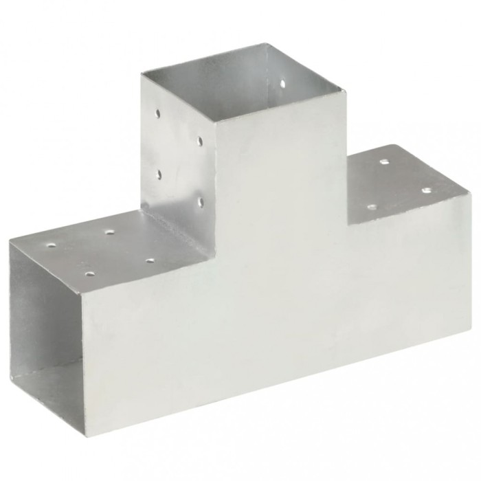 vidaXL Conector de grindă, formă T, 101 x 101 mm, metal galvanizat 145479