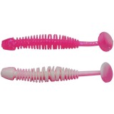 Grub Berkley PowerBait Power Leech, Pink/White, 5 cm, 12 buc/plic
