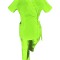 Costum Medical Pe Stil, Tip Kimono Verde Lime, Model Daria - XS, XS