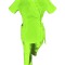 Costum Medical Pe Stil, Tip Kimono Verde Lime, Model Daria - XS, S