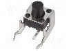 Microintrerupator 6x6mm, OFF-(ON), SPST-NO, C&amp;K - Y97HS12A1TAFP