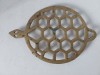 Suport vase fierbintai / calcator, in forma de broasca testoasa, vintage, de alama / bronz - 24x16xm
