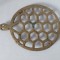 Suport vase fierbintai / calcator, in forma de broasca testoasa, vintage, de alama / bronz - 24x16xm