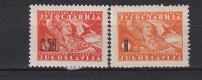 IUGOSLAVIA 1946 MI. 492-493 MH foto
