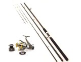 Set lanseta Accesorii pescuit &gt; Nada si momeli cu mulineta kt5000 diamat alb cu baitrunner
