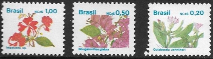 C424 - Brazilia 1989 - Flori 3v.neuzat,perfecta stare