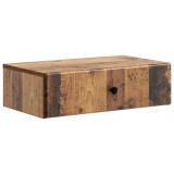 vidaXL Masă laterală montată pe perete Lemn vechi 59 x 34,5 x 17 cm 899173