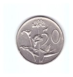 Moneda Africa de Sud 50 cents/centi 1988, stare buna, curata