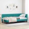 vidaXL Cadru de pat colțar cu headboard Turcoaz 100 x 200 cm Catifea 42016366