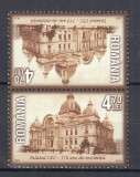 ROMANIA 2007 LP 1767 a 110 ANI PALATUL CEC SERIE TETE-BECHE MNH, Nestampilat