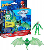 Figurina si vehicul, Marvel Spider-Man, Web Splashers, Green Symbiote si Hydro Wing