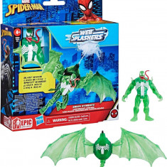 Figurina si vehicul, Marvel Spider-Man, Web Splashers, Green Symbiote si Hydro Wing