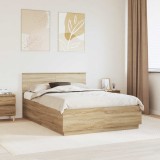 Cumpara ieftin Cadru de pat Stejar Sonoma 140 x 200 cm Lemn prelucrat