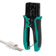 Home CP-342 UTP-RJ45-8P8C cle?te de sertizare rapida, pentru mufe cu capat deschis, inchidere de siguran?a, rapid foto