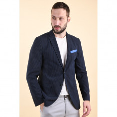 Sacou Selected Slim-Vito Dark Blue Stripes Blue foto