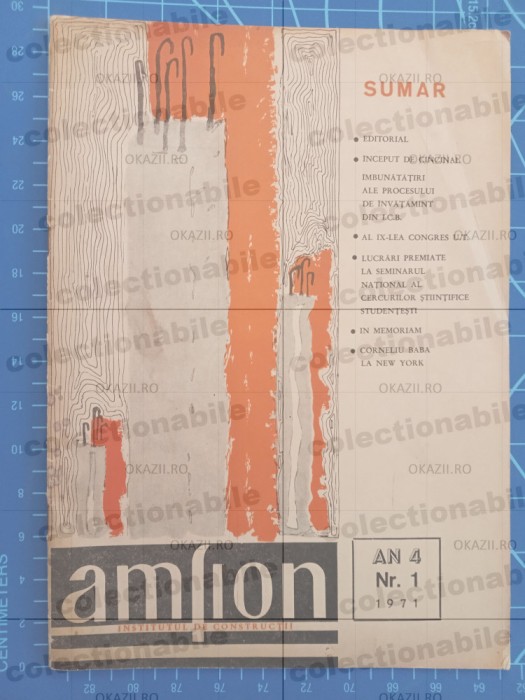 Revista Amfion 1971 Nr. 1 - Politehnică Construcții - Mihai P&icirc;nzaru PIM