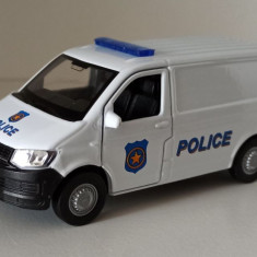 Macheta Volkswagen Transporter T6 Van Politia 2016 - Welly 1/40 VW