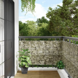 VidaXL Paravan de grădină cu aspect de piatră, gri, 500x75 cm PVC