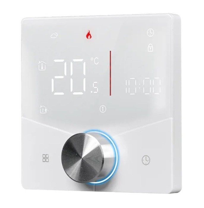 Termostat Inteligent de ambient, Centrala cu Rotita, Alb