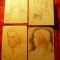 Set 4 Ilustrate de autor , semnate- Coafuri si tipuri femei germane 1937