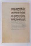 Manuscris original - Foaie dintr-o Carte de Ore (Le Livre d&#039;heure) - cca. 1450