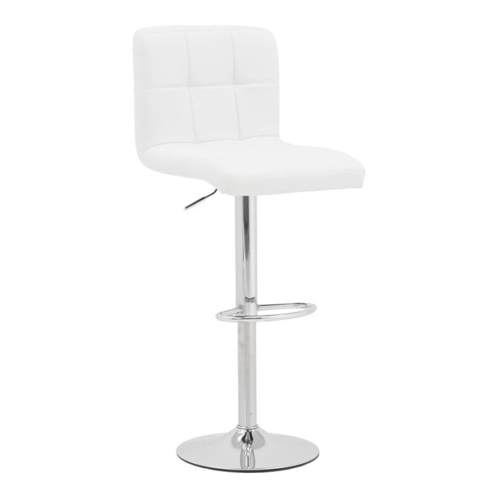 Scaun de bar Remina Alb - Negru 44x44x112 cm