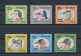 ZIMBABWE 1988--pasari-RATE-Serie completa de 6 timbre nestampilate