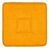 Perna Scaun Galben Muștar 39x39 cm, Spumă, Bumbac/Poliester, Fixare cu Șireturi - Confortabilă și Durabilă