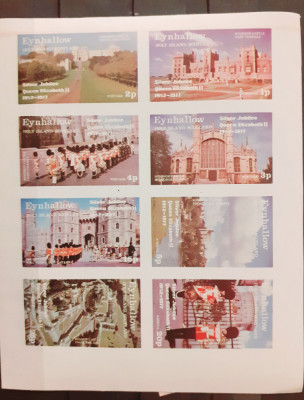 Eynhallow holy island 1977 Jubileul de argint Regina Elisabeta SERIE 8V. mnh foto