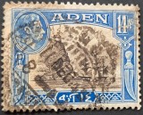 Aden &ndash; colonie britanica-Marcă 14 As &bdquo;Crater of Aden&rdquo;, stare bună, obliterată