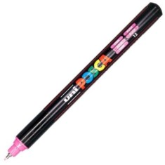 Marker UNI PC-1MR 0. 7 mm, varf metalic fin, roz, Posca
