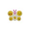 Jucarie antistres flippy - fidget toy, simple dimple, fluture, alb