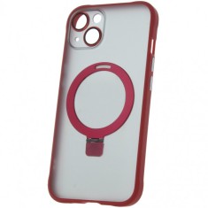 Husa MagSafe pentru Apple iPhone 15, OEM, Ring, Rosie foto