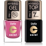 Delia Cosmetics Coral Nail Enamel Hybrid Gel set odst&iacute;n 05 pentru femei