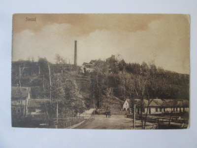 Carte poștală Secul/Secu(Caraș Severin):Uzina miniera circulată 1928 foto