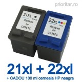 Cumpara ieftin Pachet Cartus HP 21XL HP21 XL + HP 22XL HP22 XL compatibile + CADOU 100 ML