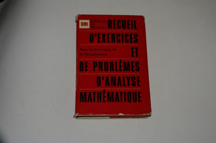 Recueil d&#039;exercices et de problemes d;analyse mathematique - Demidovitch