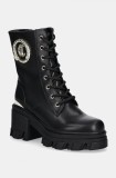 Just Cavalli bocanci femei, culoarea negru, cu toc drept, 77RA3S99