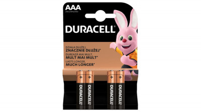 Baterii Duracell Basic AAA MN2400 LR03 pentru microunde BL/4 foto