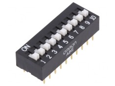 Comutator DIP-SWITCH 10 Secțiuni ON-OFF 24VDC