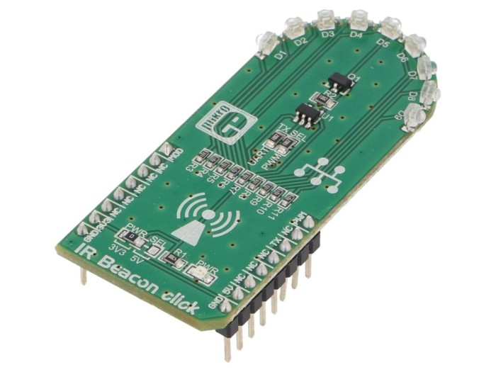 Placă prototip emițător IR PWM UART