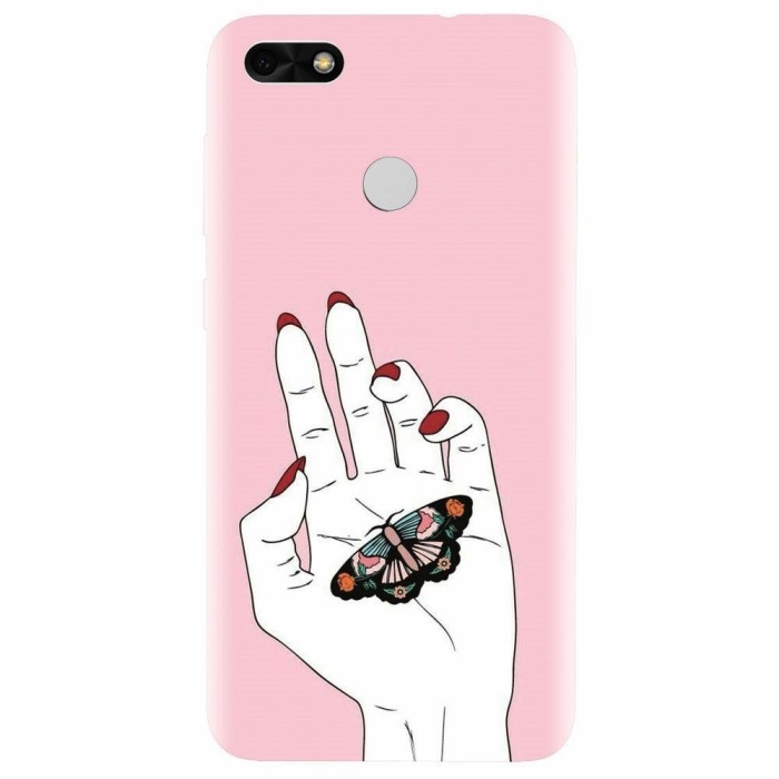Husa silicon pentru Huawei P9 Lite, Butterfly In Hand