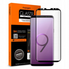 Folie sticla Case friendly Spigen GLAS.tR compatibila cu Samsung Galaxy S9 Plus Black foto