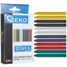 Set creta rezistenta pentru marcare anvelope, multicolor, 12 elemente, Geko G29044
