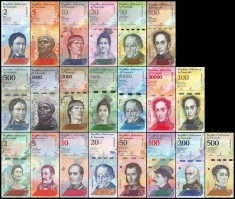 VENEZUELA - 2 - 2007 === 500 BOLIVARES 2018 , SET DE 21 BANCNOTE NECIRCULATE . foto