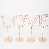 Decoratiune LOVE, fier+sticla, 12x12x16cm
