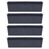 Set 4 jardiniere decorative, antracit, 68.5x17.3x15 cm, Ratolla Case P GartenVIP DiyLine